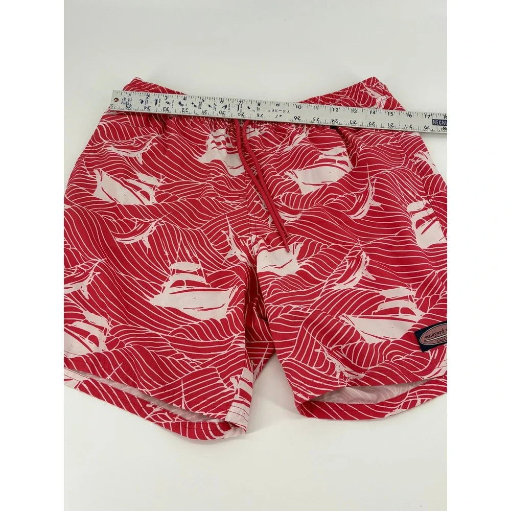 Vineyard Vines Mens Swim Trunks Boats Coral Reef Pattern Size‎ S